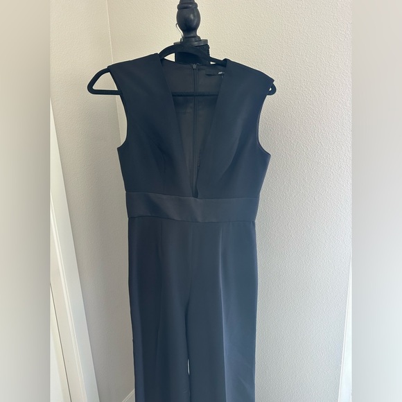 Black Jay Godfrey black plunge neck jumpsuit - Picture 4 of 5